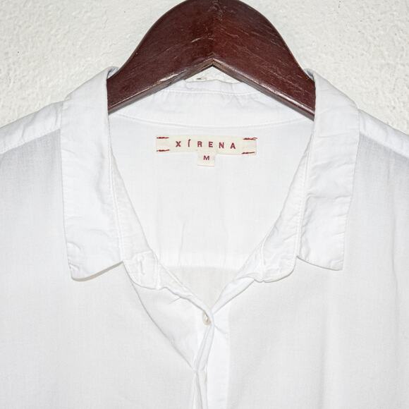 Xirena Women's White Channing Shirt cap sleeve size Medium - Picture 3 of 9